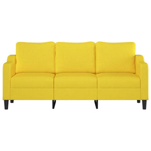 Canapé à 3 places Jaune clair 180 cm Tissu