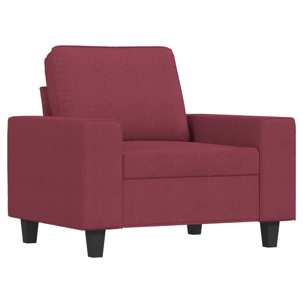 Fauteuil Rouge bordeaux 60 cm Tissu