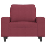 Fauteuil Rouge bordeaux 60 cm Tissu