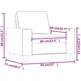 Fauteuil Taupe 60 cm Tissu