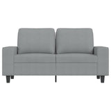 Canapé à 2 places Gris clair 120 cm Tissu