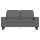 Canapé à 2 places Gris foncé 120 cm Tissu