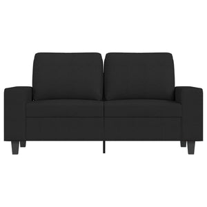 Canapé à 2 places Noir 120 cm Tissu