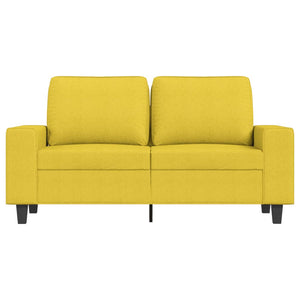 Canapé à 2 places Jaune clair 120 cm Tissu