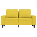 Canapé à 2 places Jaune clair 120 cm Tissu