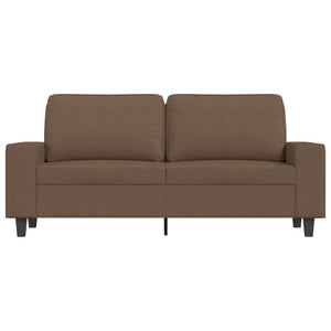 Canapé à 2 places Marron 140 cm Tissu