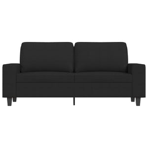 Canapé à 2 places Noir 140 cm Tissu