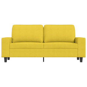 Canapé à 2 places Jaune clair 140 cm Tissu