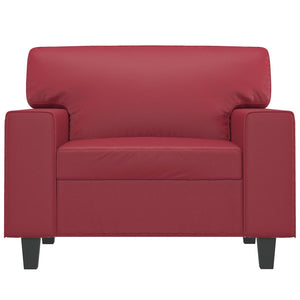 Fauteuil Rouge bordeaux 60 cm Similicuir