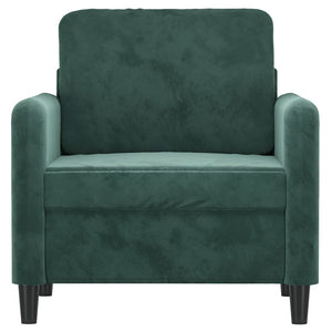 Fauteuil Vert foncé 60 cm Velours