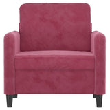 Fauteuil Rouge bordeaux 60 cm Velours