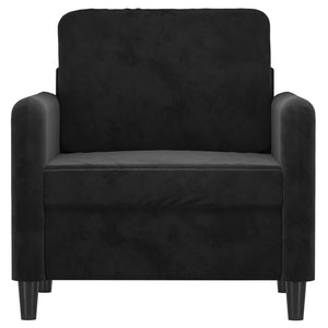 Fauteuil Noir 60 cm Velours