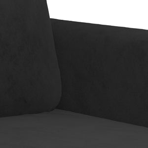 Fauteuil Noir 60 cm Velours