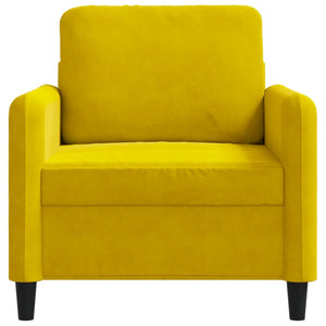 Fauteuil Jaune 60 cm Velours