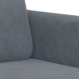 Canapé à 2 places Gris foncé 120 cm Velours