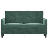 Canapé à 2 places Vert foncé 120 cm Velours