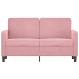 Canapé à 2 places Rose 120 cm Velours