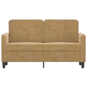 Canapé à 2 places Marron 120 cm Velours