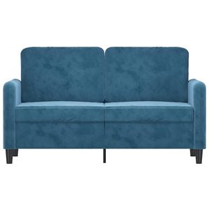 Canapé à 2 places Bleu 120 cm Velours