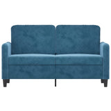 Canapé à 2 places Bleu 120 cm Velours