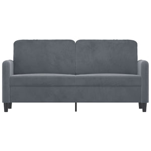 Canapé à 2 places Gris foncé 140 cm Velours