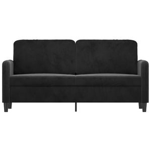 Canapé à 2 places Noir 140 cm Velours