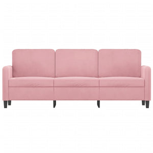 Canapé à 3 places Rose 180 cm Velours