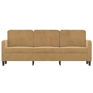 Canapé à 3 places Marron 180 cm Velours