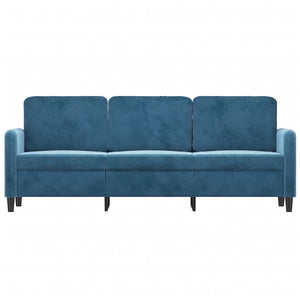 Canapé à 3 places Bleu 180 cm Velours