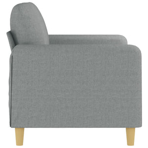 Canapé à 2 places Gris clair 120 cm Tissu