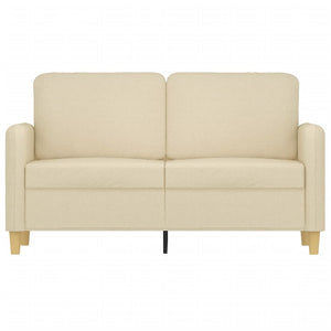 Canapé à 2 places Crème 120 cm Tissu