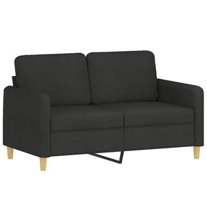 Canapé à 2 places Noir 120 cm Tissu