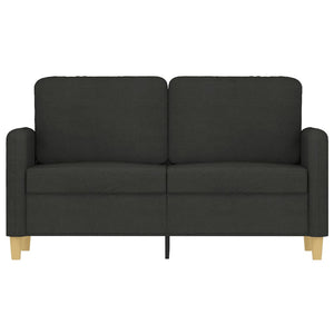 Canapé à 2 places Noir 120 cm Tissu