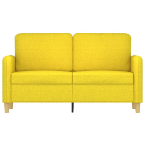 Canapé à 2 places Jaune clair 120 cm Tissu