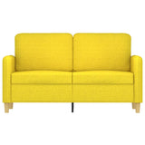 Canapé à 2 places Jaune clair 120 cm Tissu