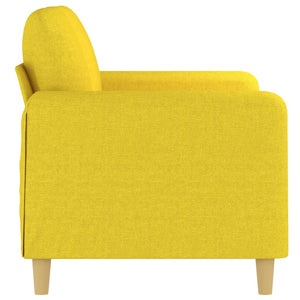 Canapé à 2 places Jaune clair 120 cm Tissu