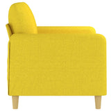 Canapé à 2 places Jaune clair 120 cm Tissu