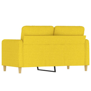 Canapé à 2 places Jaune clair 120 cm Tissu
