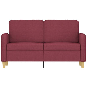 Canapé à 2 places Rouge bordeaux 120 cm Tissu