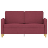 Canapé à 2 places Rouge bordeaux 120 cm Tissu