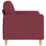 Canapé à 2 places Rouge bordeaux 120 cm Tissu