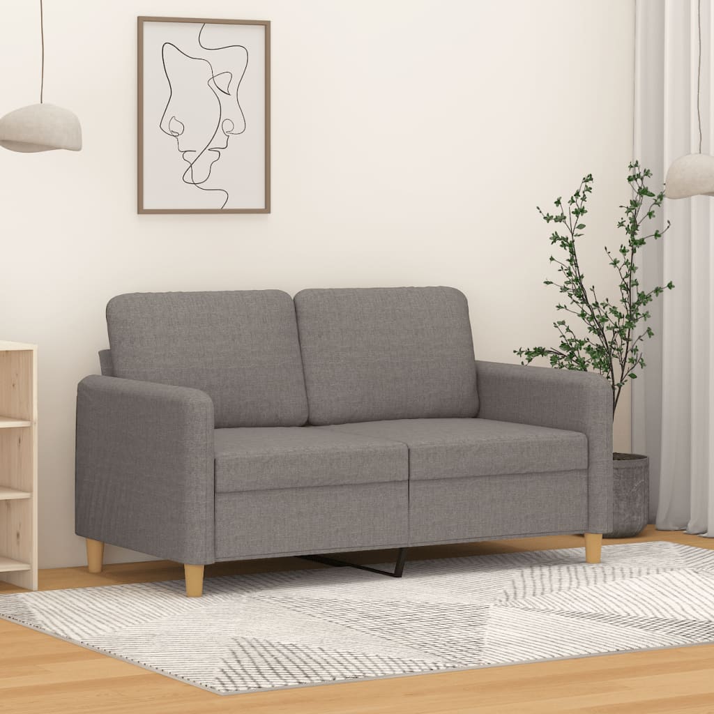Canapé à 2 places Taupe 120 cm Tissu