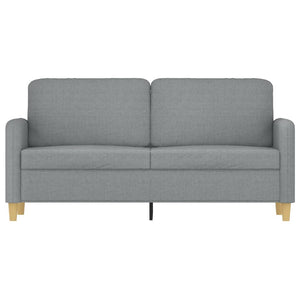 Canapé à 2 places Gris clair 140 cm Tissu