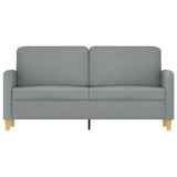 Canapé à 2 places Gris clair 140 cm Tissu