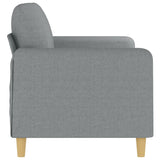 Canapé à 2 places Gris clair 140 cm Tissu