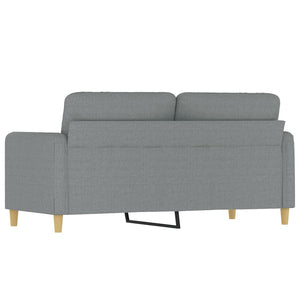 Canapé à 2 places Gris clair 140 cm Tissu
