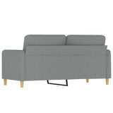 Canapé à 2 places Gris clair 140 cm Tissu
