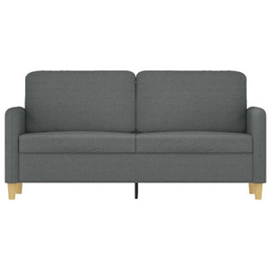 Canapé à 2 places Gris foncé 140 cm Tissu