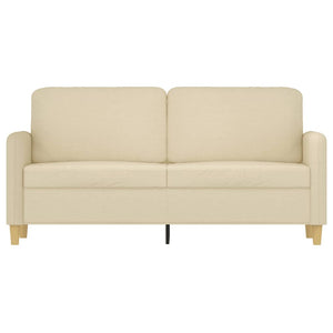 Canapé à 2 places Crème 140 cm Tissu
