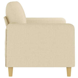 Canapé à 2 places Crème 140 cm Tissu